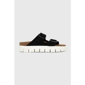 Birkenstock papuci din piele femei, culoarea negru, cu platforma imagine