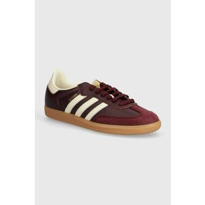 adidas Originals sneakers din piele Samba OG culoarea bordo, ID0477 imagine