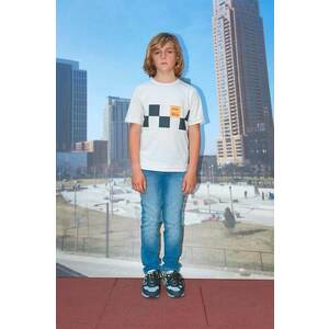 Sisley tricou copii culoarea bej, cu imprimeu imagine