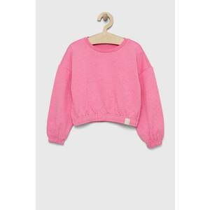 United Colors of Benetton bluza copii culoarea violet, neted imagine