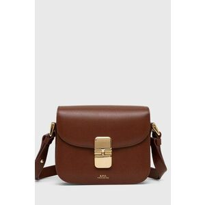 A.P.C. poșetă de piele A.P.C. Sac Grace Mini culoarea maro PXBMW-F61515 imagine