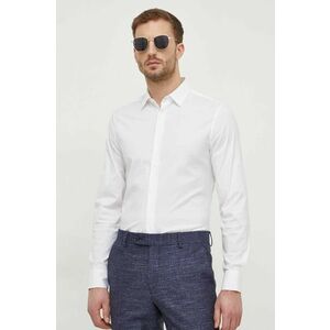 United Colors of Benetton camasa barbati, culoarea alb, cu guler clasic, regular imagine