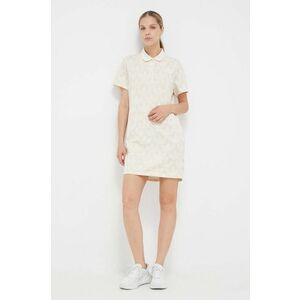 adidas Originals rochie din bumbac culoarea bej, mini, dreaptă imagine