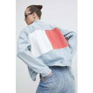 Tommy Jeans geacă din denim femei, de tranziție, oversized, DW0DW18331 imagine