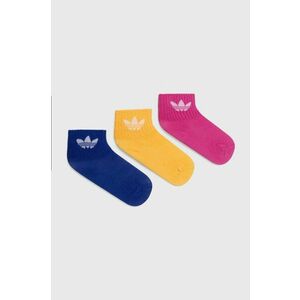 adidas Originals sosete copii KIDS ANKLE SOCK 3-pack culoarea galben, IY6696 imagine