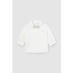 Mayoral Newborn cămașă din bumbac pentru bebeluși culoarea bej imagine