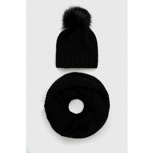 Answear Lab caciula si fular culoarea negru imagine