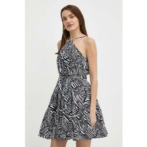 MICHAEL Michael Kors rochie din bumbac culoarea negru, mini, evazată imagine