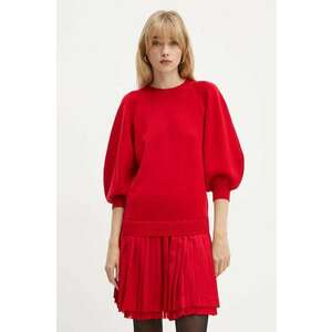 Silvian Heach rochie din amestec de lana DANNY culoarea rosu, mini, evazată, GPA24210VE imagine