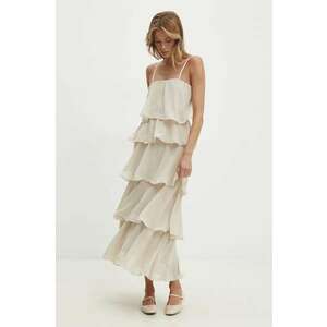 Answear Lab rochie culoarea bej, maxi, evazată imagine