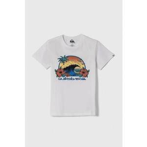 Quiksilver tricou de bumbac pentru copii RIDTODAYSSYTH culoarea alb, cu imprimeu imagine
