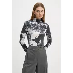 G-Star longsleeve femei, culoarea gri, cu turtleneck, D25055-D796 imagine