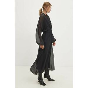 Answear Lab rochie culoarea negru, maxi, evazată imagine