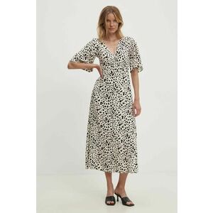 Answear Lab rochie culoarea bej, maxi, evazată imagine