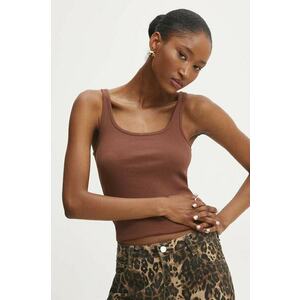 Answear Lab top femei, culoarea maro imagine