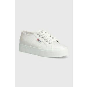 Superga tenisi 2740 PLATFORM LAME femei, culoarea alb, S6128SW imagine