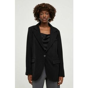 Answear Lab sacou culoarea negru, un singur rand de nasturi, neted imagine