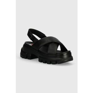 Tommy Jeans sandale TJW CHUNKY CITY SANDAL femei, culoarea negru, cu platforma, EN0EN02525 imagine
