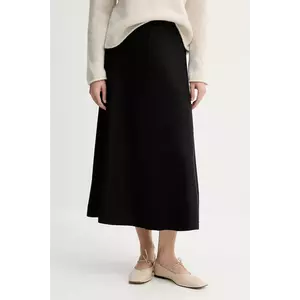 Marc O'Polo fustă cu lână culoarea negru, midi, evazați, 510607720127 imagine