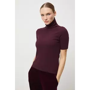 Medicine tricou culoarea bordo, cu guler imagine