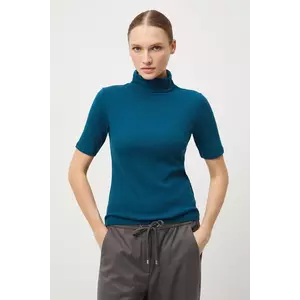 Medicine tricou culoarea turcoaz, cu guler imagine