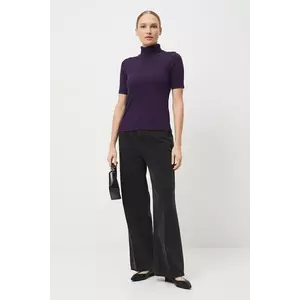 Medicine tricou culoarea violet, cu guler imagine