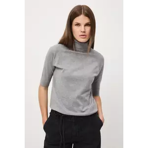 Medicine tricou culoarea gri, cu guler imagine