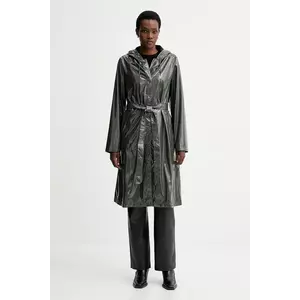 Rains geacă 12040 A-Line Longer W Jacket culoarea verde, de tranzitie, 12040 imagine