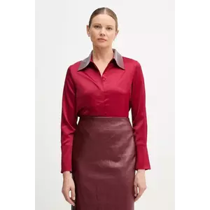 Joseph Ribkoff cămașă culoarea bordo, cu guler clasic, regular, 254926 imagine