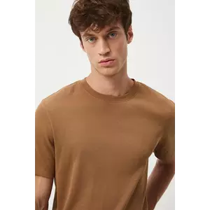 Medicine tricou din bumbac culoarea maro, neted imagine