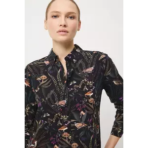 Medicine camasa culoarea negru, cu guler clasic, regular imagine