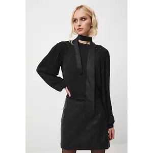 Medicine bluza culoarea negru, neted imagine