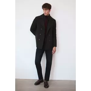 Medicine palton de lana culoarea maro imagine