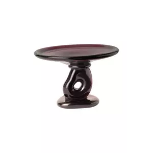 ferm LIVING farfurie decorativă Damo Glass Centrepiece 21 cm culoarea bordo imagine