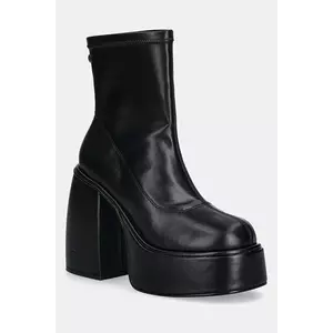 Buffalo botine Heart Sock Bootie culoarea negru, cu toc drept, 1220073-BLK imagine