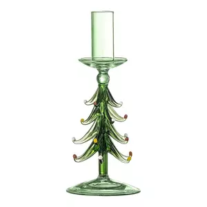 Bloomingville sfeșnic decorativ Brant 8 x 20 cm culoarea verde imagine