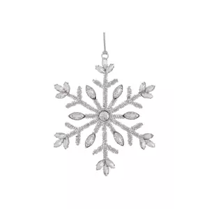 Boltze pandantiv de Crăciun Salju 5, 5 cm culoarea gri imagine