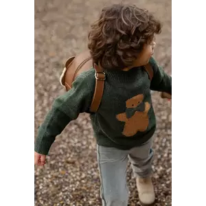 Donsje pulover de lână pentru bebeluși Denn Merino Wool Sweater Gingerbread culoarea verde, 4083506 imagine