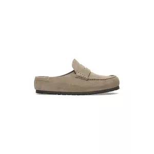 Birkenstock papuci din piele Naples Wrapped LEVE culoarea bej, 1029675 imagine