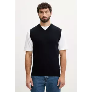 Lindbergh vestă din amestec de lână culoarea bleumarin, 30.800221 imagine