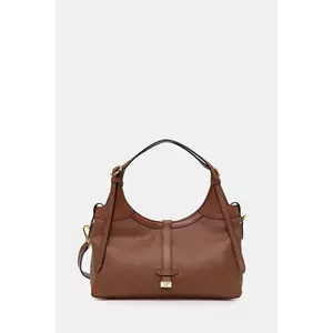 Pollini poșetă de piele culoarea maro, PC4401PP0N QA1 imagine