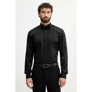 BOSS cămașă din bumbac culoarea negru, slim, 50550662 imagine