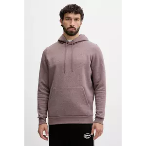 Under Armour bluză Essential Fleece culoarea negru, cu glugă, cu imprimeu, 1373880 imagine