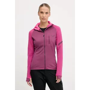 Dynafit hanorac Radical Polartec culoarea verde, cu glugă, cu imprimeu, 08.0000071123 imagine