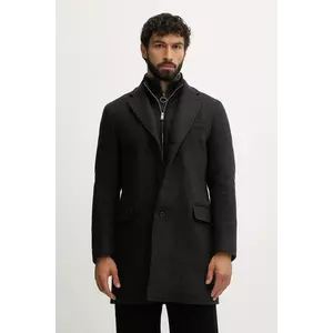 Hackett London palton de lână culoarea bleumarin, de tranziție, HM403241R imagine