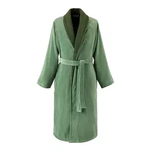 BOSS halat de baie din bumbac DOUBLEB Cypres L culoarea verde imagine