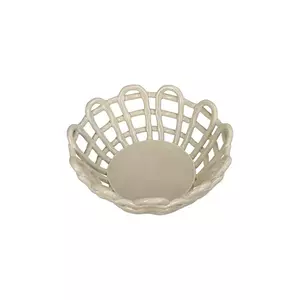 home & lifestyle bol decorativ 8 x 18 x 18 cm culoarea bej imagine