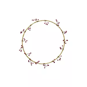 Madam Stoltz coroană de Crăciun 28 cm culoarea galben imagine