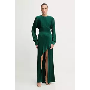 Bardot rochie culoarea verde, mini, evazați, 60108DB imagine