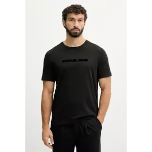 Michael Kors tricou din bumbac culoarea negru, cu imprimeu, CF552PK1V2 imagine